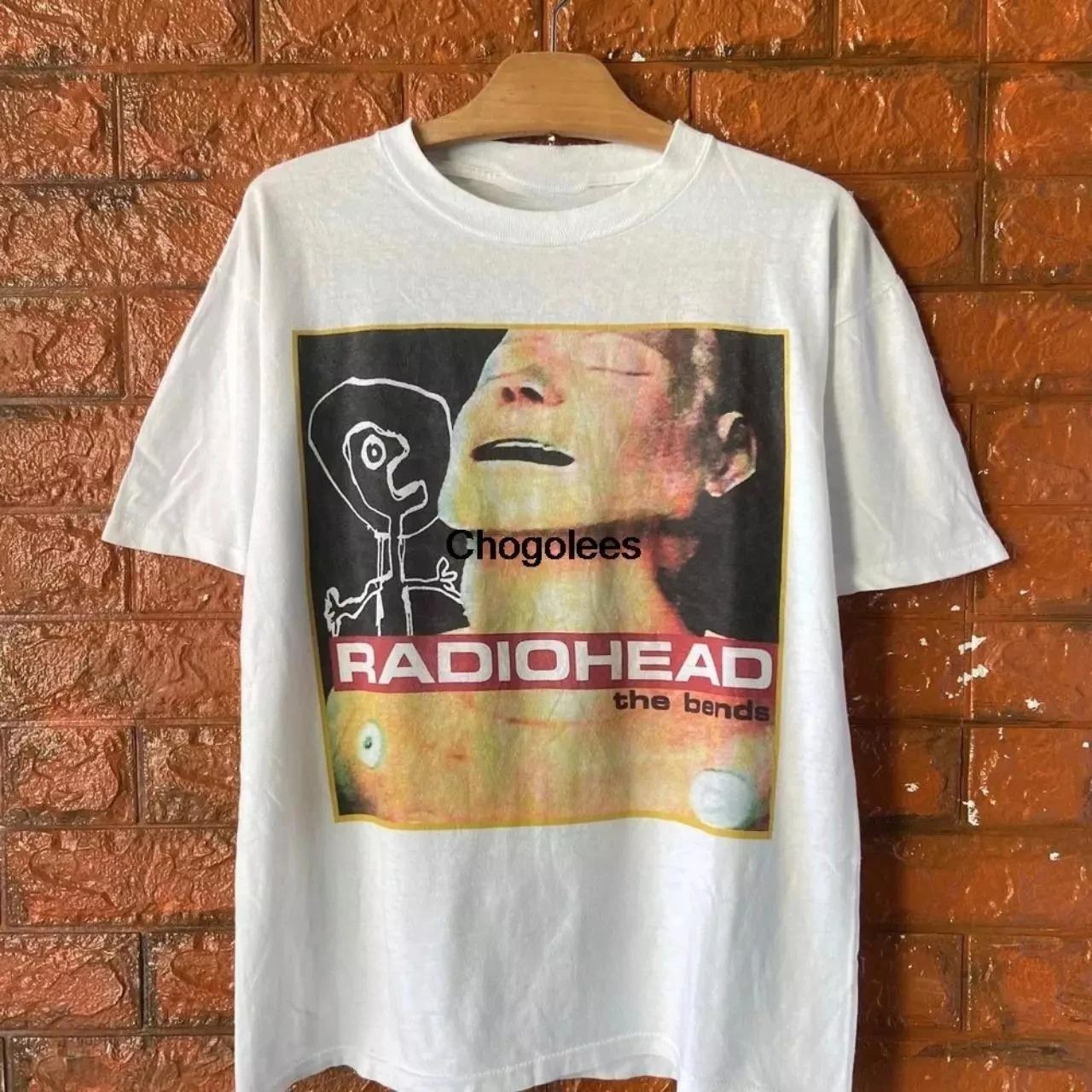 

Radiohead The Bends Classic Album Vintage Graphic T-Shirt 90s Alt Rock Oversized White Unisex Streetwear T-shirt 4XL