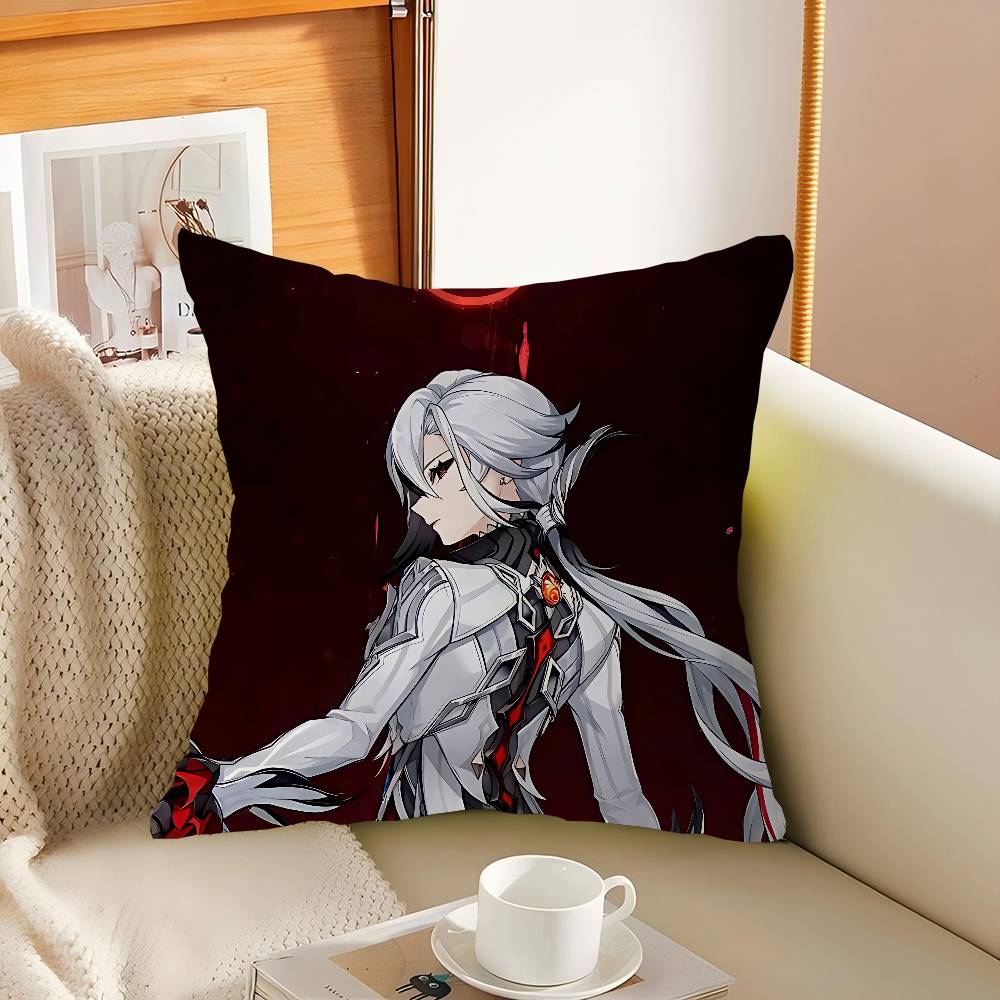 GenshinS Impact Arlecchino Pillowcase Toon Gift Cushion Cover Bedroom Home Sofa Chair Seat Decor Pillow Case
