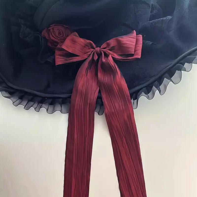 1 rolka vlasových doplnkov Dekorácia DIY Ozdoba Perleťová darčeková krabička Hodvábna stuha Svadobná stuha Zvrásnená Šitie Motýlik
