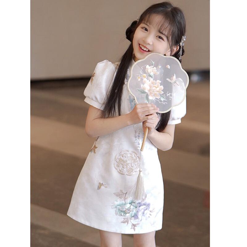 Girls' Embroidered New Chinese Style Princess Dress