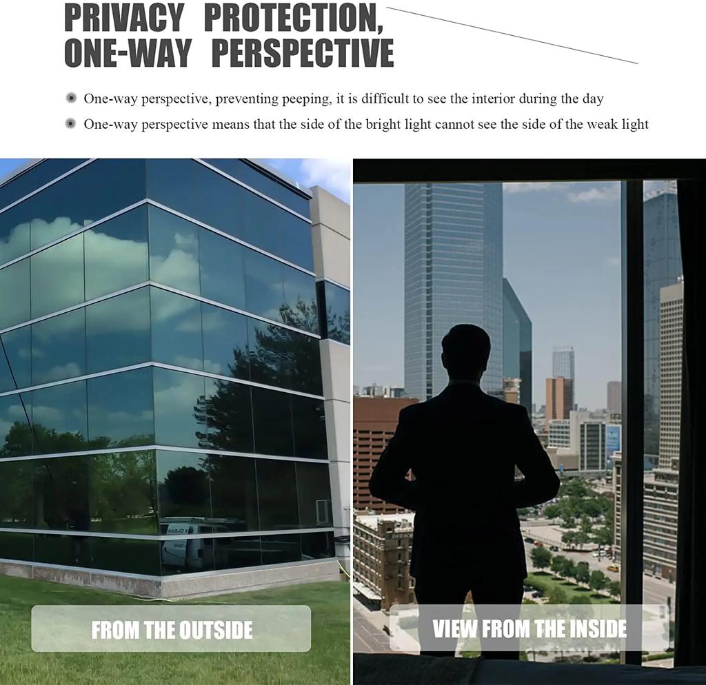 Klare Fensterfolie in mehreren Größen, transparente Sicherheitsglasfolie, 4 Mil, selbstklebende Sicherheitsfenstertönung, explosionssichere, bruchsichere Folie