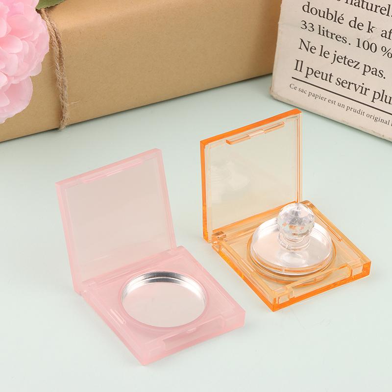 Quadratische Parfüm-Creme-Box Rouge Highlighter Concealer Leeretui mit Aluminiumplatte Kosmetikbehälter aus Kunststoff Klare Make-up-Hülle
