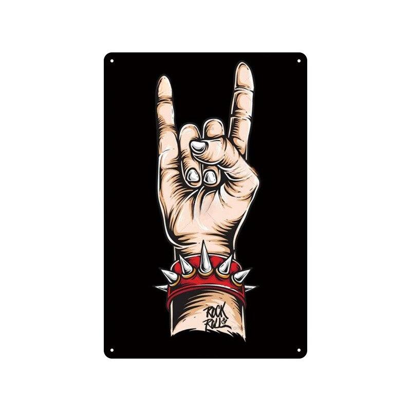 Vintage Rock Music Metal Tin Signs  Retro Wall Art Decor for Home Living Room Bedroom Hallway Garage Club Bar  Unique Plaques