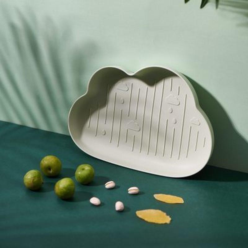 Creative Cloud Shaped Candy Snacks Dry Fruits Plastic Plates Dishes Bowl Breakfast Tray Home Kitchen