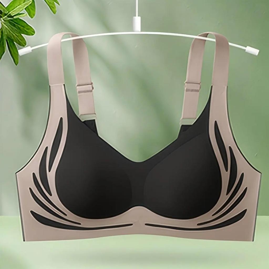 Popular Anti-sagging Seamless Bra for Women, No Steel Ring, Comfortable Gathering, Beautiful Back, Big Chest, Small Sports Underwear for Women