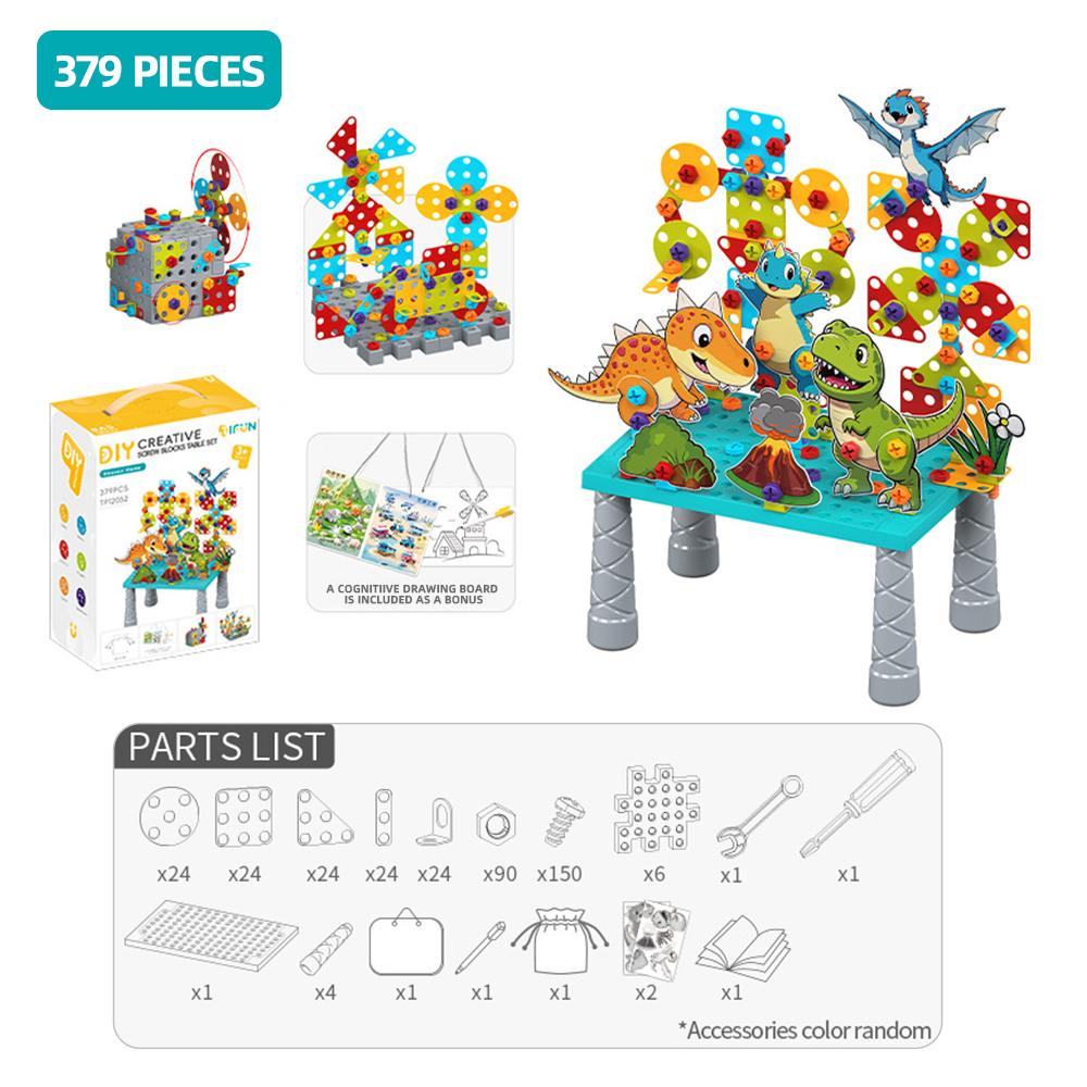 3D Screwing Blocks Disassembly Match Tool Toys for Children Educational Assembled Puzzle Blocks Sets Creative Building Toy Gifts