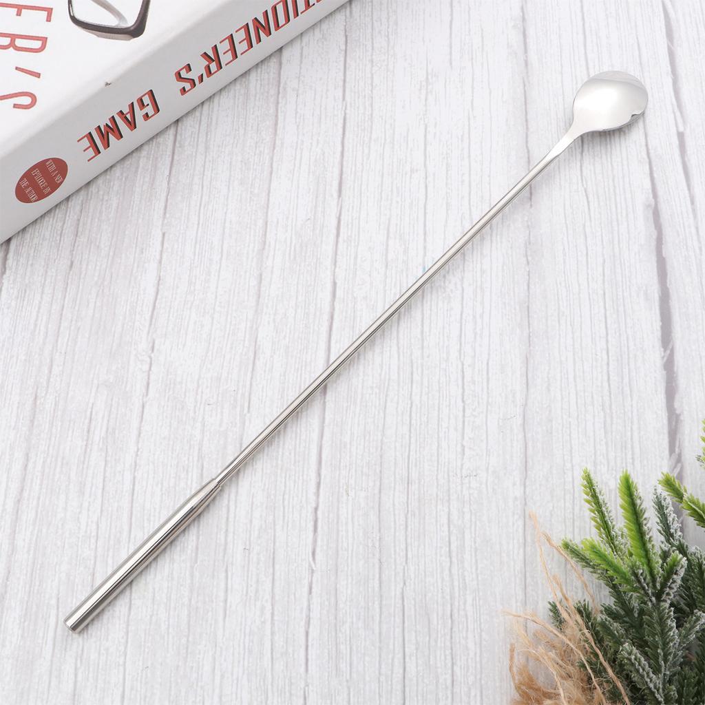 Stainless Steel Long Handle Stirring Spoon Premium Mirror Finish Rust Proof Heat Resistant for Cocktails Iced Coffee