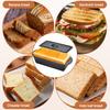Loaf Tin with Lid Square Toast Bread Mold None Coating Thick Flat Lid Rectangular Loaf Cast Iron Pan Baking Cake Sandwich Box