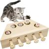 Whack-a-mole Cat Toy Cat Scratching Board Nest Claw Grinding Artifact Self-hi Cat Scratching Board Solid Wood Interactive Puzzle