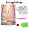 DIY Framed Pearl Painting Kit Ninetailed Fox Pattern Sparkling Bead Canvas Creative Handmade Craft Gift for Women and Adults Relaxation Art