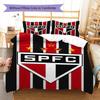 São Paulo Pattern Bedding Set Quilt Cover Pillowcase Home Decor Gift (1 * duvet cover + 2 * pillowcase, without core)