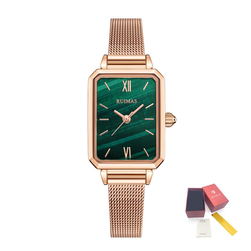 RUIMAS Ladies Wristwatch Luxury Steel Mesh Women's Bracelet Watches Quartz Casual Business Clock Famale Relogio Feminino 329