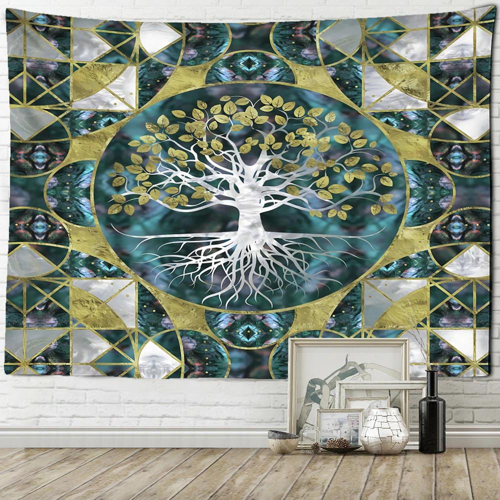 Tree Of Life Tapestry Psychedelic Bohemian Hippie Wall Hanging Backdrop Aesthetic Home Decor for Bedroom Living Room Dorm
