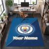 Crystal Velvet Rug Manchester City Print Custom Name Text Floor Mat Home Decor