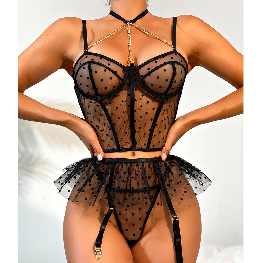 erotic underwear seduces passion, small breasts gather clothes transparent pajamas set sexy