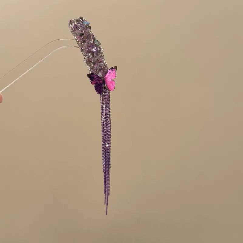 

Элегантная заколка для волос с кисточками для женщин и девушек, универсальная, из сплава, с длинными кисточками, аксессуары для волос, простая заколка для непослушных волос, подарки