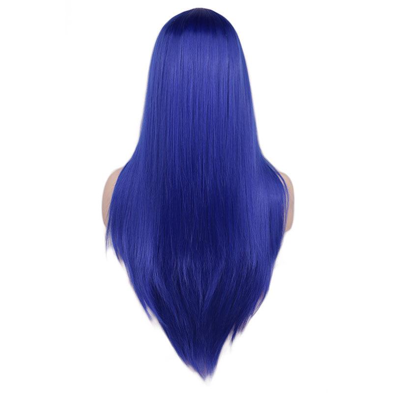Buy Women 70 Cm Long Straight Cosplay Wig Party Red Blue Blonde 100 High Temperature Fiber