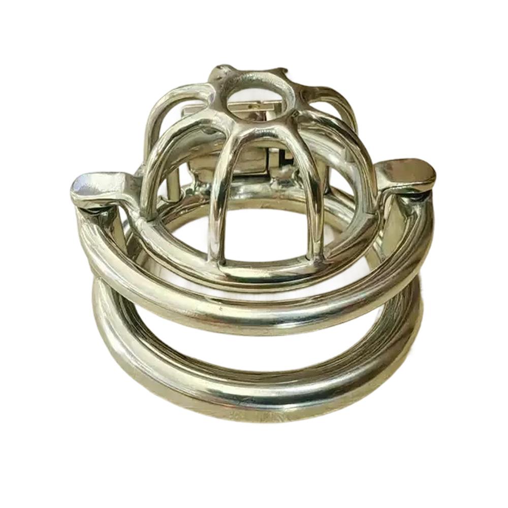 New BDSM Chastity Device Titanium Metal Men's Chastity Cage BDSM Harness Bondage Restraint Anti Pull Male Chaste Cock Lock