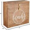 Wedding Card Box with Card Slit and Lock 12"X10"X4.5"- Card Box for Weddings, Receptions,  Baby Showers, Honeymoon Funds WBKH (Burnt)
