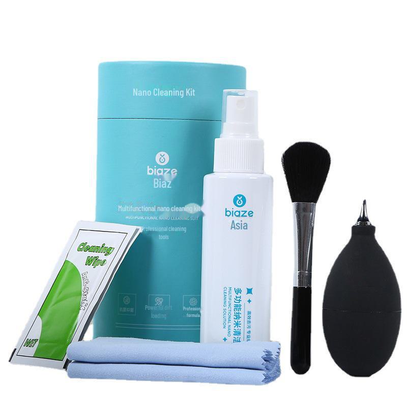 Biaz 5-in-1 Computer Cleaning Kit: Brush, Spray, Wipes, Air Blower