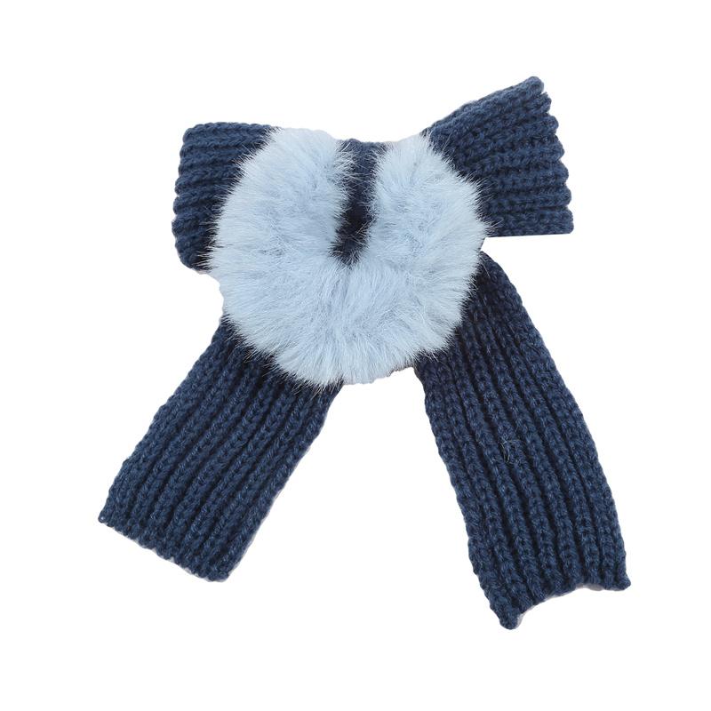 Autumn Winter Women Fashion Woolen Bow Plush Hair Band Cute Headband Hair Rubber Band Hair Accessories