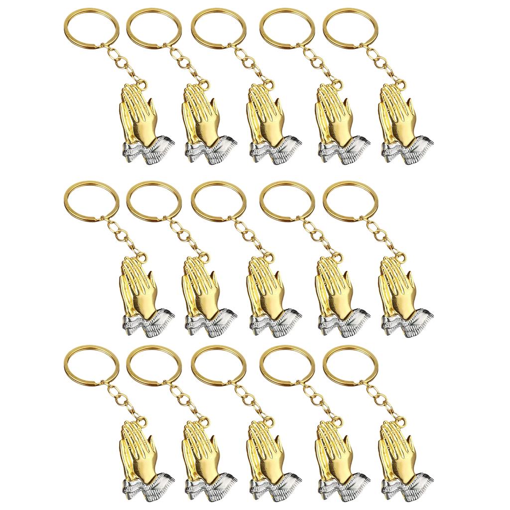 Exquisites Praying Hand Pendant Alloy Prayer Hands Pendant for Key Bags Car Home Decors Adding Touch of Warmth