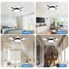 Hanging Drone Fan Light E26 E27 Socket Fan with LED Light Remote Control Dimming Silent Drone Shape Ceiling Fan Lamp for Bedroom