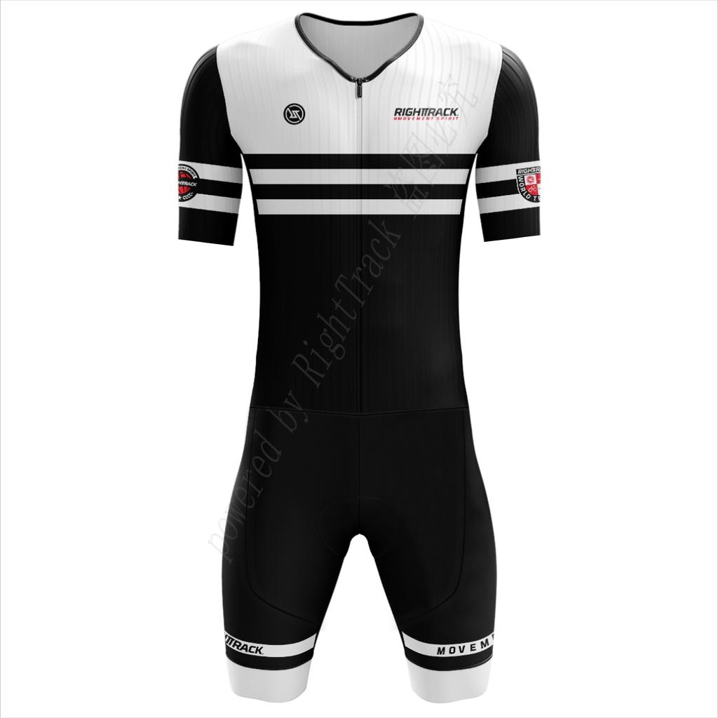 Nuovo Muta Trisuit World Race Triathlon Manica Corta Skinsuit Abbigliamento Tuta Nuoto Ciclismo Corsa Sportswear