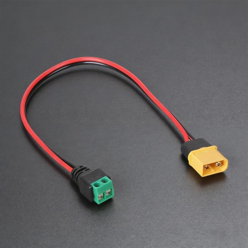 XT60 to 2 Pin Screw Terminal Adapter Cable Plastic Texture for Solar Panel and Power Supply Without Soldering