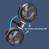 Car Backseat Fan with -Head, USB Powered Fan for Car, 3 Speed Settings CarFans, CarSeatFan Adjustable Angle for Baby, Kids, SUV, Truck