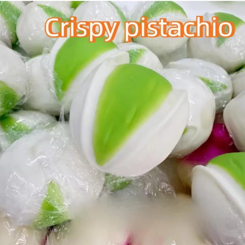 Krokbal Pistache Squishy Stressbal Ronde Blokken Gevuld Asmr Anti Stress Ontlading Hand Ontspanning Cadeau Fidget Speelgoed Knapperig Knijpspeelgoed