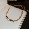Drip Twisted Geometric Earrings Necklace Set, Vintage Premium Light Luxury Accessories Gift