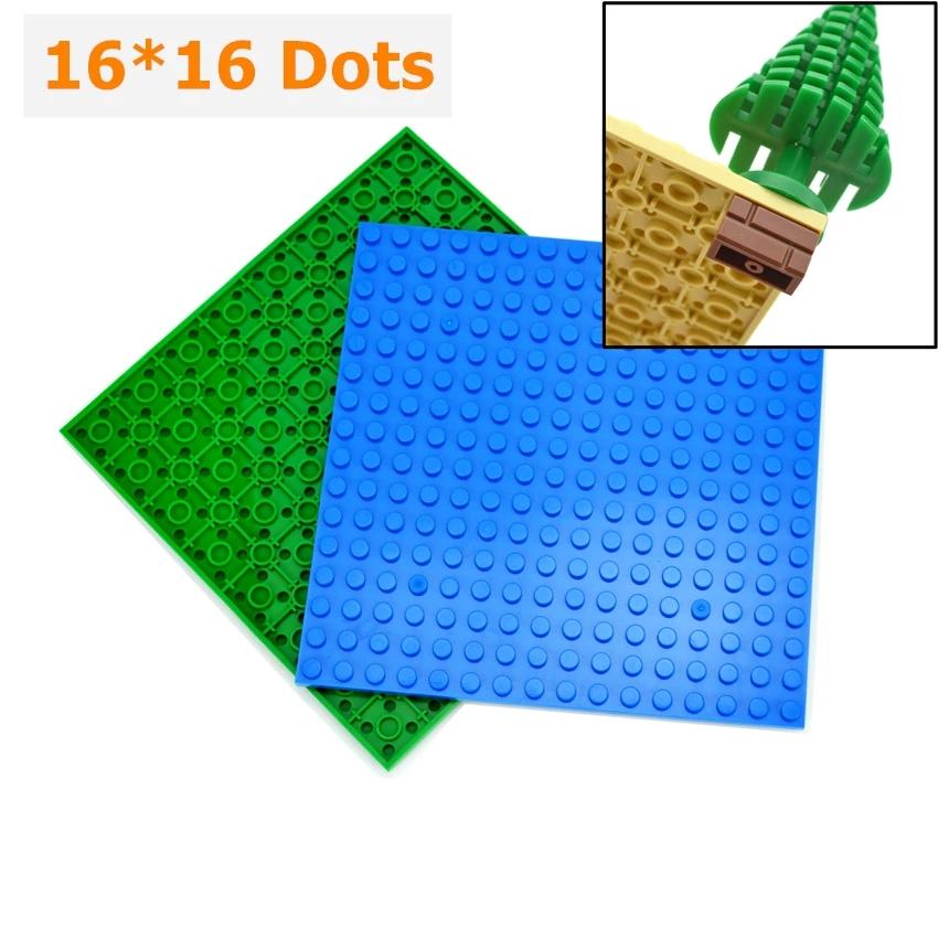 DO-IT-YOURSELF Constructing Blocks Bricks 16*16 Dots Assemblage Construction Toys Double-sided Baseplates 2PCS 16x16 Works With Featuring 91405