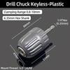 Mini Keyless Chuck Quick Change Electric Drill Bits Collet Converter Extension Screwdriver Chucks Adapter Fixture 1/4" Hex Shank