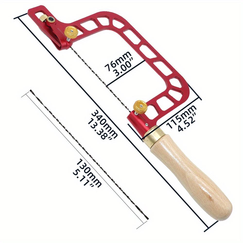 Coping Saw Aluminum Alloy Frame Fret Saw with Diamond Wire Jigsaws for Jade Stone Ceramic Glass Wood Metal Accurate Cutting