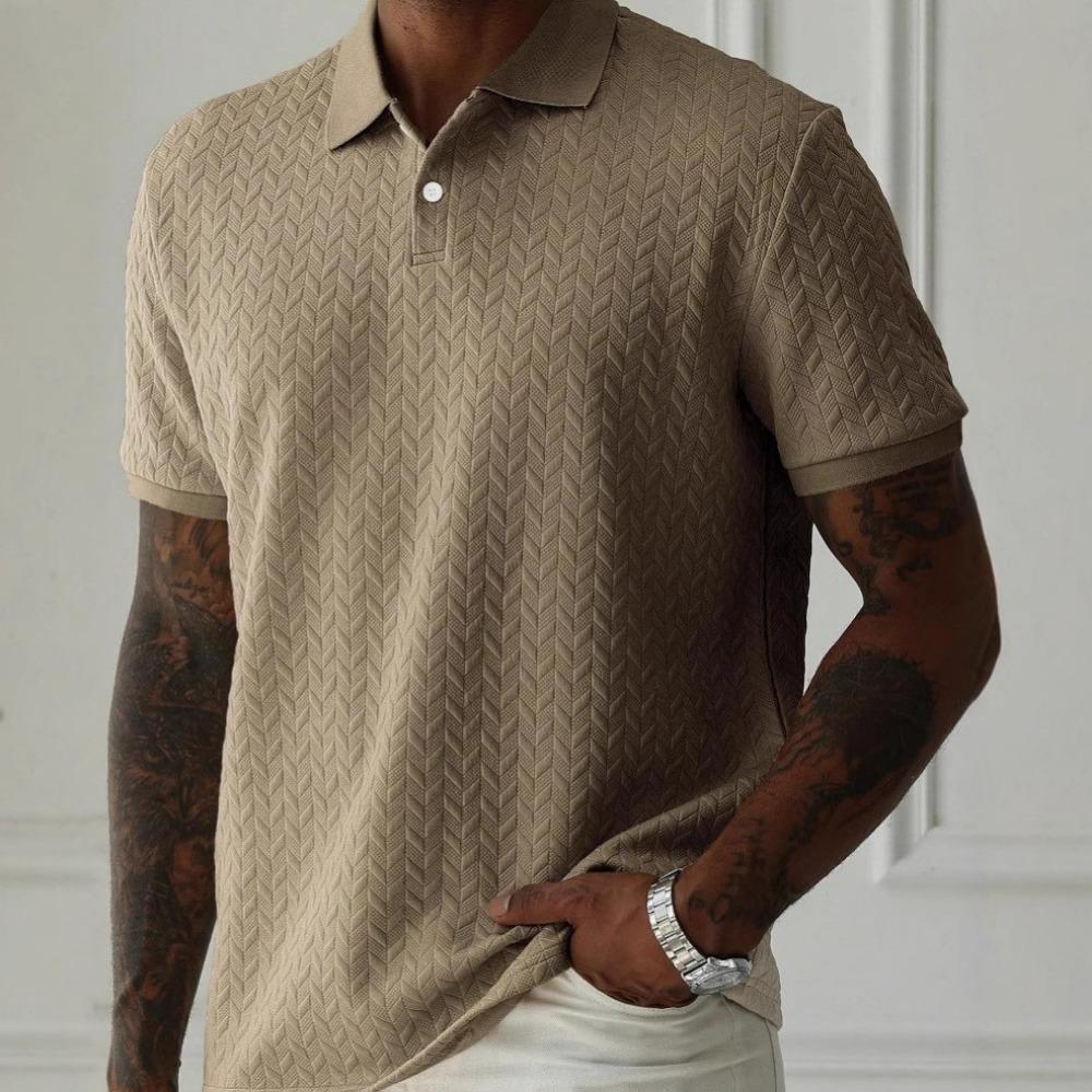 Yazlık Erkek Düz Renk Kısa Kollu Gömlek Yaka Ön Düğmeli Moda Günlük Bol Rahat Açık Hava Sporları Erkek Kısa Kollu Gömlek
