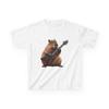 Rocking Groundhog Guitar Kids Tee | Cute Animal Music Shirt
