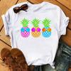 Maycaur Tee Women T-shirt Summer Short Sleeve Avocado Print Clothes Fashion  Cartoon Fruit Graphic T Shirt Kawai Female Tops TEE