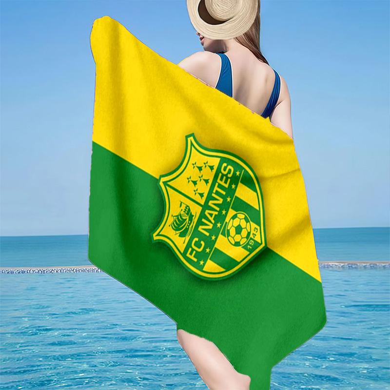 Fc Nantes Wappen Design Mikrofaser Strandtuch, Leicht und Schnelltrocknend, für Sommerreisen, Strand-Essential, Schwimmbad