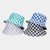 Neue Mode Karierter Bob Hut Fischerhut Damen Herren Wendbar Reise Strand Angeln Kappe Streetwear Hip Hop Hüte