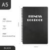 English Daily Fitness Plan & Exercise Check-in A5 Coil Notebook