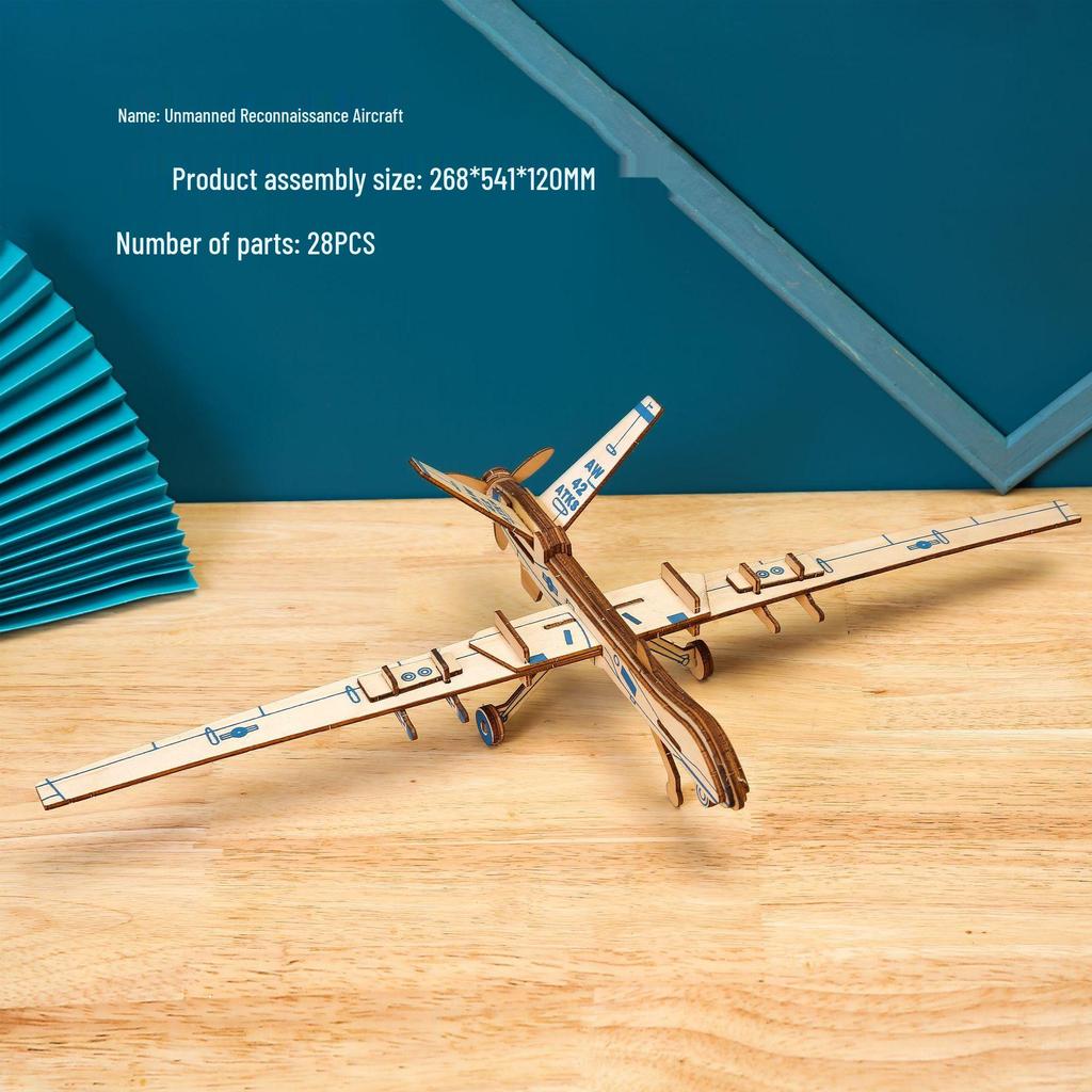 3D Wooden Fighter Bomber & Warship Puzzle Toy for Kids