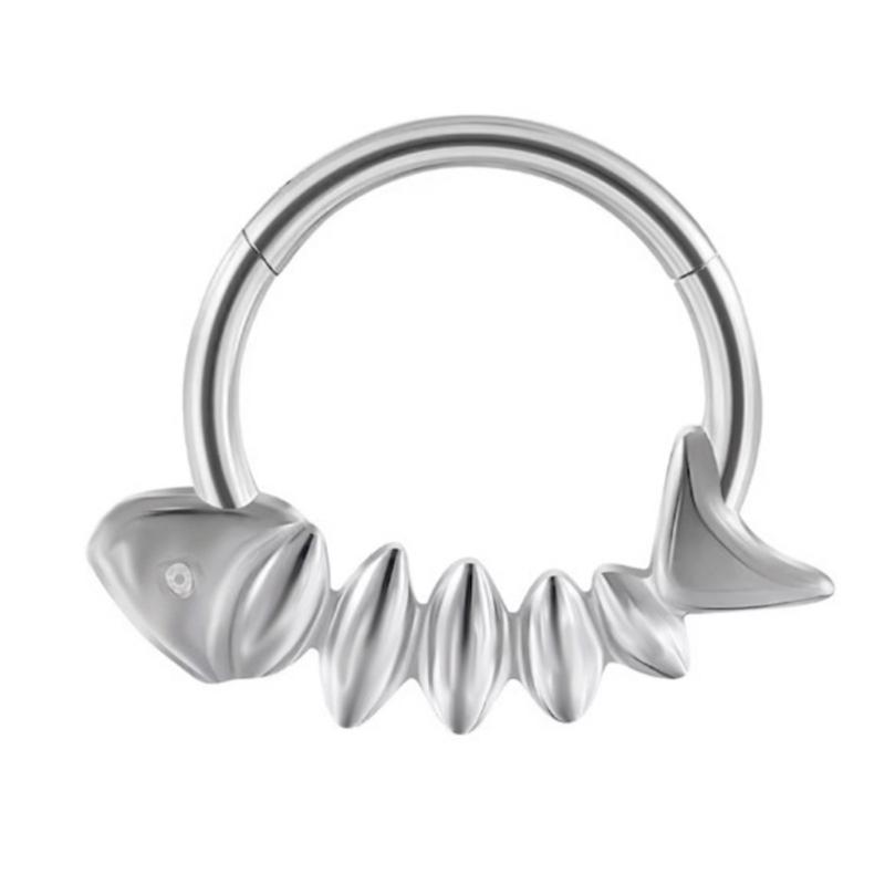 Easy To Wear Seamless Heart Nose Rings Piercing Nose Decors Comfortable Body Jewelry for Party and Daily Use
