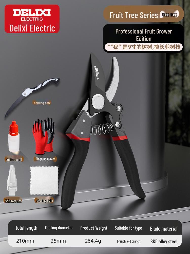 Delixi Electric Pruning Shears for Gardening, Branch Cutting, and Fruit Tree Pruning