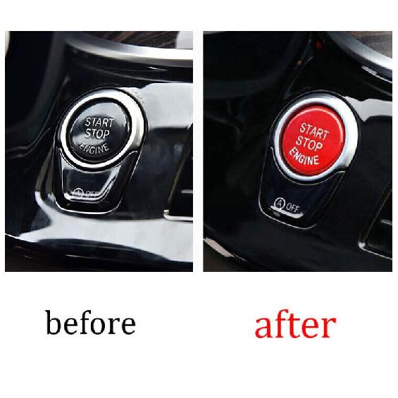 Car Engine Start Stop Button Trim Fit For BMW 5 Series G30 2018-2022 1X Red ABS