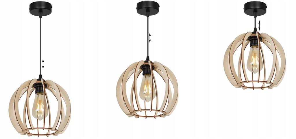 MODERNE HOLZ-LED-DECKENHÄNGELEUCHTE