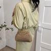 Summer Beach Straw Bags Exquisite Gold Chain Party Banquet Purse Hand Woven Handbag Female Clutch Bag Shoulder Crossbody Bags