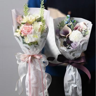 20pcs Plastic Flower Wrapping Bag Transparent Gift Bag Single Rose Flower Wrapping Bag  Mother's Day