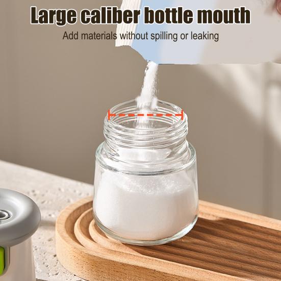 Measuring Seasoning Bottle 0.5g Precise Quantitative Salt And Pepper Shaker Push Type Salt Control Bottle Glass Spice Jar for Kitchen Cooking Camping
