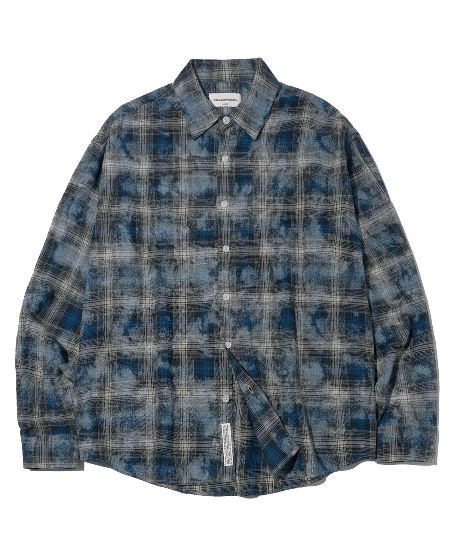 Illuminate Dyed Check Shirt - Blue Blue/S